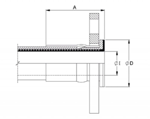 Flanschverbindung mit PTFE-AuskleidungFlanschverbindung mit PTFE-Auskleidung
