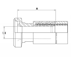 Gewindestutzen ohne PTFE-Auskleidung